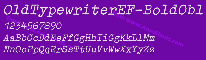 OldTypewriterEF-BoldOblPreview