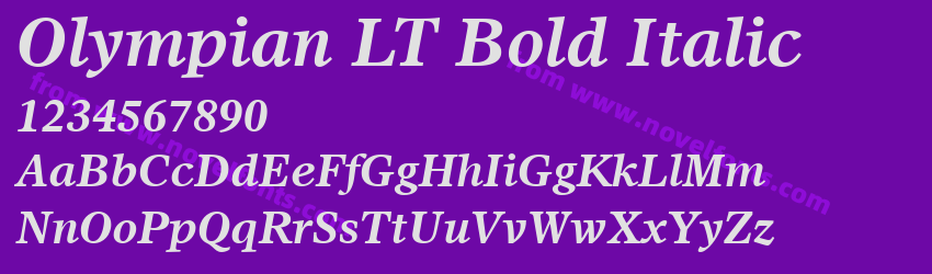 Olympian LT Bold ItalicPreview