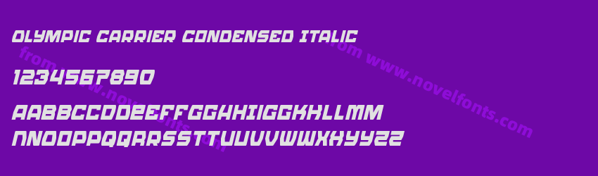 Olympic Carrier Condensed ItalicPreview