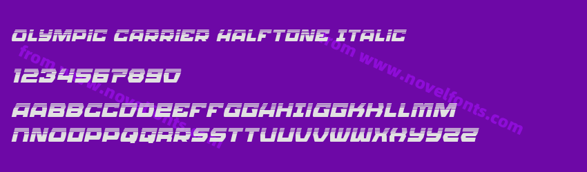 Olympic Carrier Halftone ItalicPreview