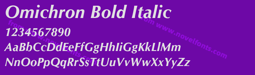 Omichron Bold ItalicPreview