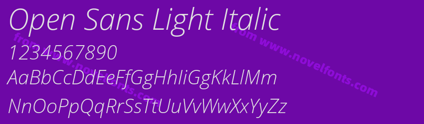 Open Sans Light ItalicPreview