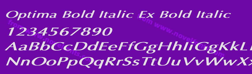 Optima Bold Italic Ex Bold ItalicPreview