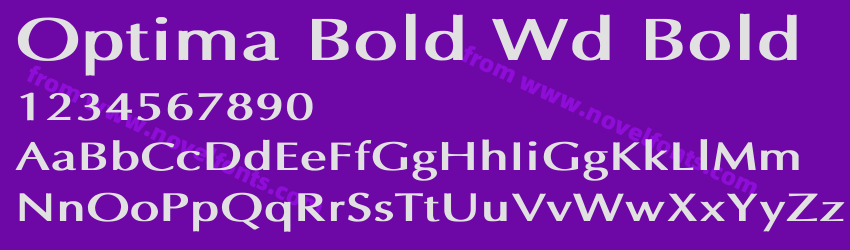 Optima Bold Wd BoldPreview