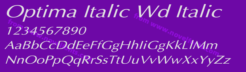 Optima Italic Wd ItalicPreview