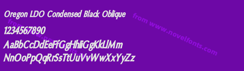 Oregon LDO Condensed Black ObliquePreview