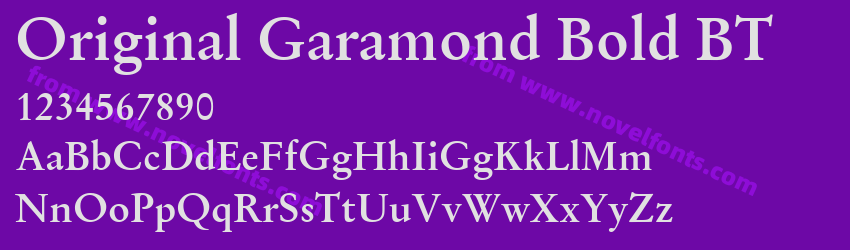 Original Garamond Bold BTPreview