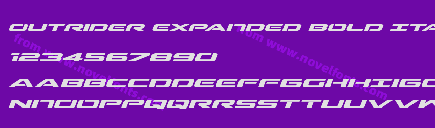 Outrider Expanded Bold ItalicPreview