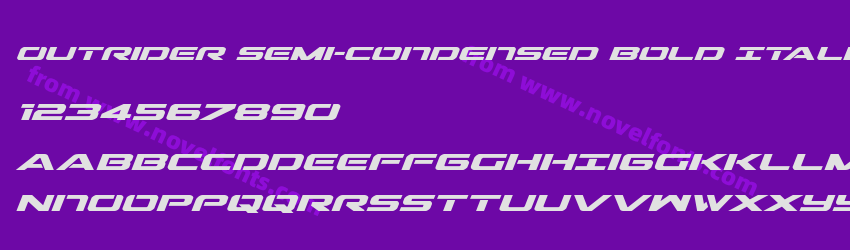 Outrider Semi-Condensed Bold ItalicPreview