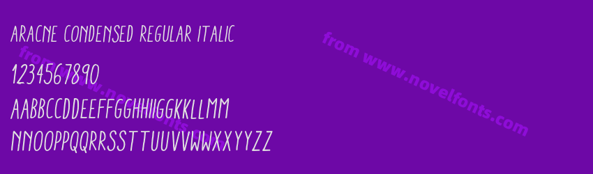 Aracne Condensed Regular ItalicPreview