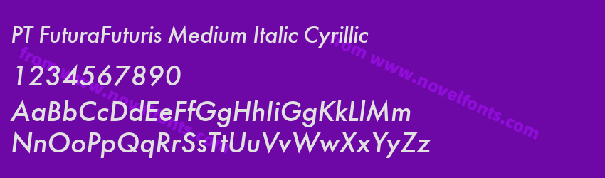 PT FuturaFuturis Medium Italic CyrillicPreview