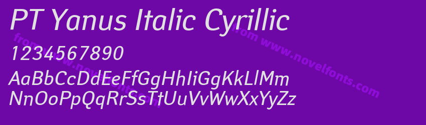 PT Yanus Italic CyrillicPreview