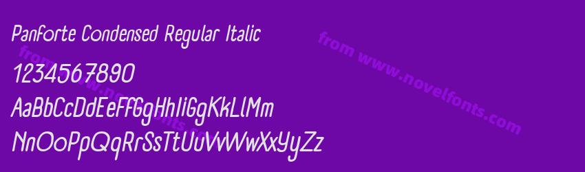 Panforte Condensed Regular ItalicPreview