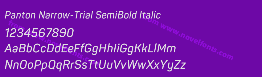 Panton Narrow-Trial SemiBold ItalicPreview