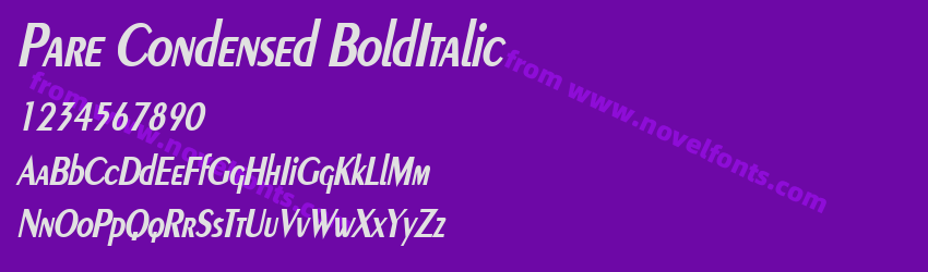 Pare Condensed BoldItalicPreview