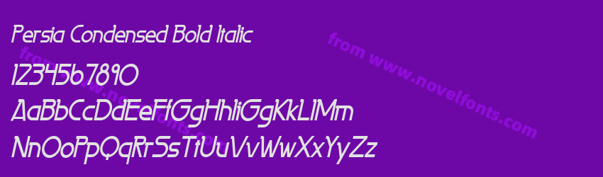 Persia Condensed Bold ItalicPreview