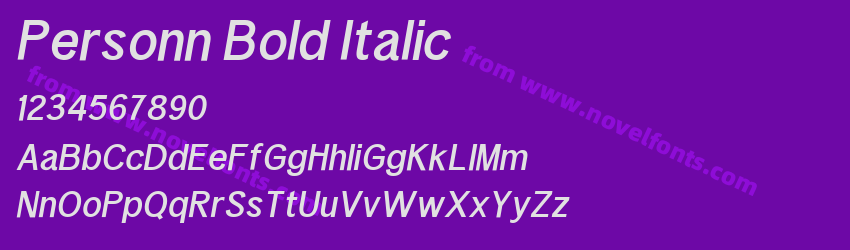 Personn Bold ItalicPreview