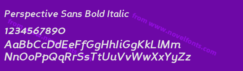 Perspective Sans Bold ItalicPreview