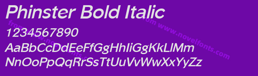 Phinster Bold ItalicPreview