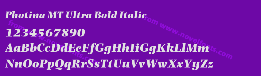 Photina MT Ultra Bold ItalicPreview