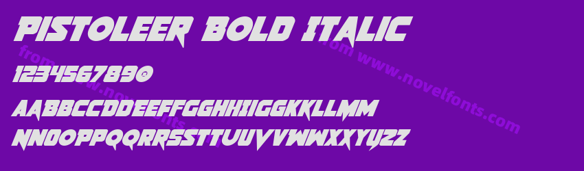 Pistoleer Bold ItalicPreview