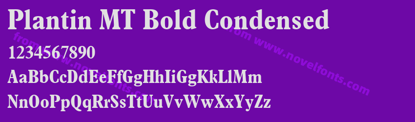 Plantin MT Bold CondensedPreview