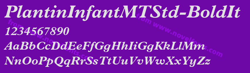 Plantin InfantMT Std Bold ItPreview