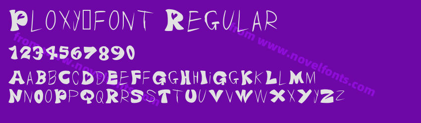 Ploxy_font RegularPreview