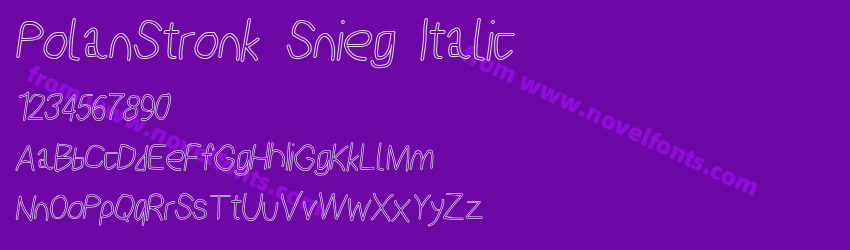 PolanStronk Snieg ItalicPreview