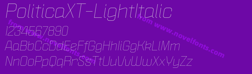 PoliticaXT-LightItalicPreview