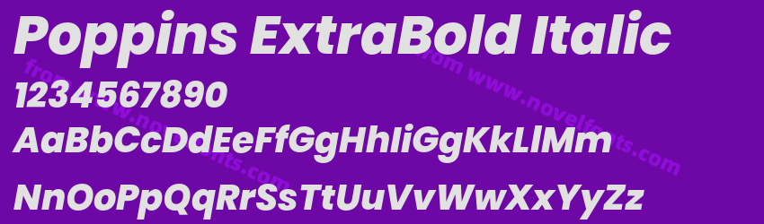 Poppins ExtraBold ItalicPreview