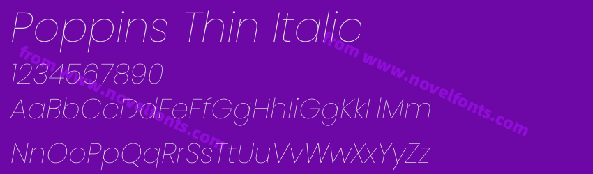 Poppins Thin ItalicPreview