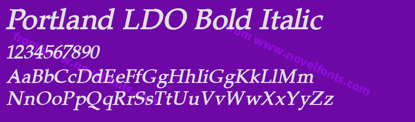 Portland LDO Bold ItalicPreview