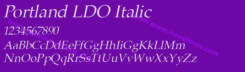 Portland LDO ItalicPreview