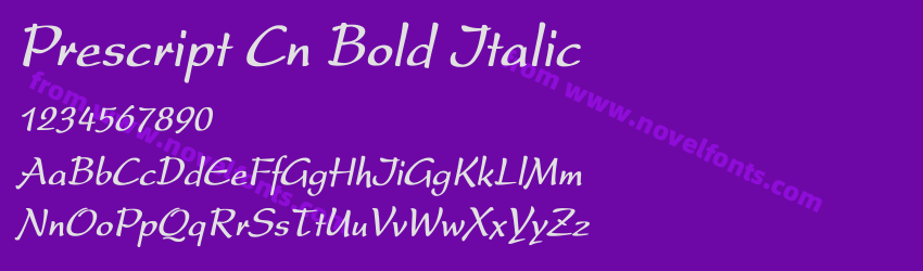 Prescript Cn Bold ItalicPreview