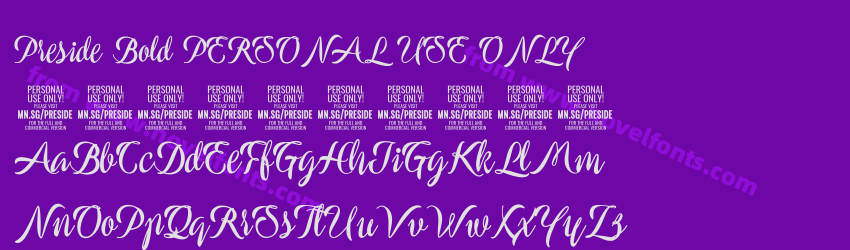 Preside Bold PERSONAL USE ONLYPreview