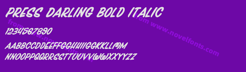 Press Darling Bold ItalicPreview