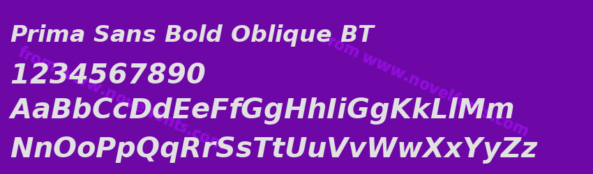 Prima Sans Bold Oblique BTPreview