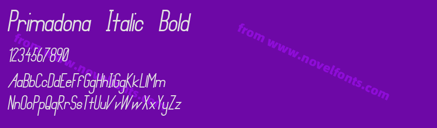 Primadona Italic BoldPreview