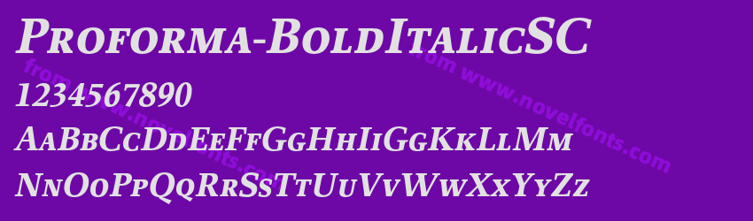 Proforma-BoldItalicSCPreview