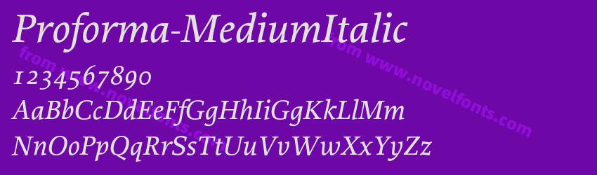 Proforma-MediumItalicPreview