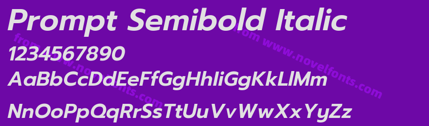 Prompt Semibold ItalicPreview