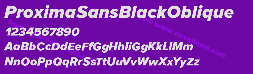 ProximaSansBlackObliquePreview