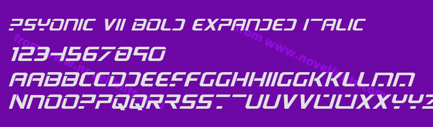 PsYonic VII Bold Expanded ItalicPreview