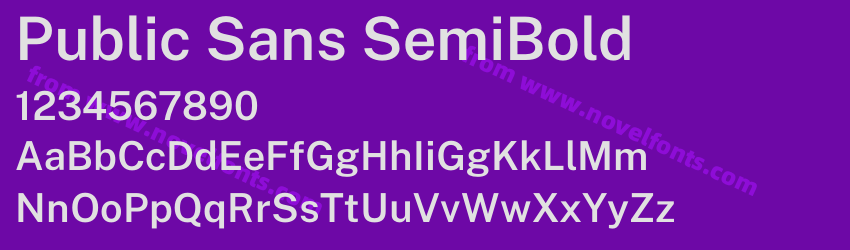 Public Sans SemiBoldPreview