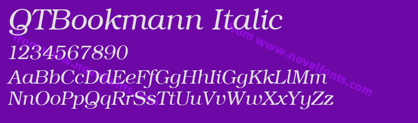 QTBookmann ItalicPreview