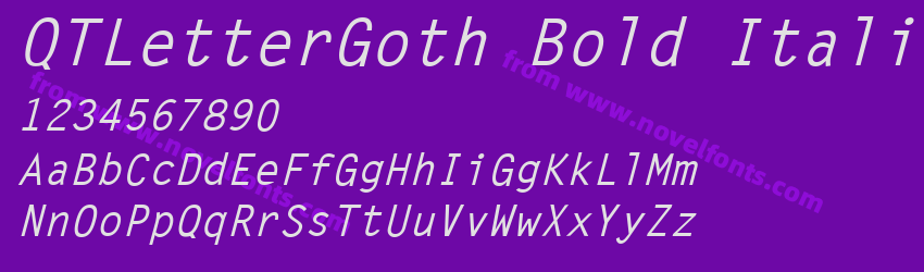 QT Letter Goth Bold ItalicPreview