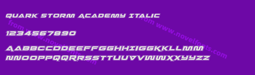 Quark Storm Academy ItalicPreview