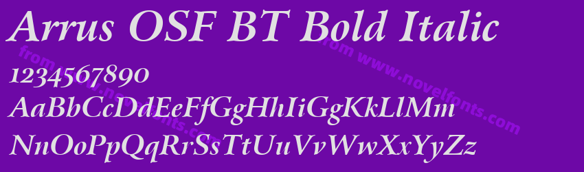 Arrus OSF BT Bold ItalicPreview