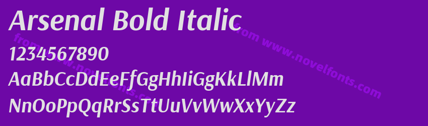 Arsenal Bold ItalicPreview